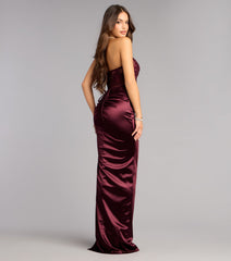 Adria Satin Corset Column Formal Dress