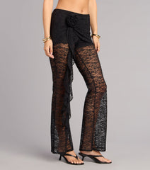 After Dark Chic Lace Flare Pants