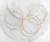 3 Pack Sleek & Textured Large Hoop Earrings