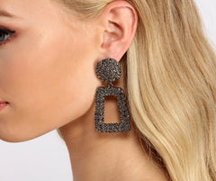 A Lil' Something Textured Door Knocker Earrings