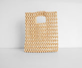 A Summer Mood Wooden Beaded Mini Tote