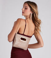 A Ray Of Rhinestone Clutch Handbag