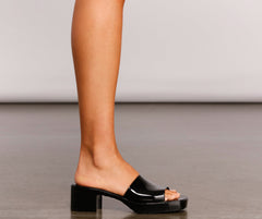 90s Babe Jelly Square Toe Mule