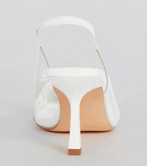 Adorably Posh Polka Dot Mesh Slingback Pumps