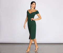 Addison Formal Wrap Midi Dress