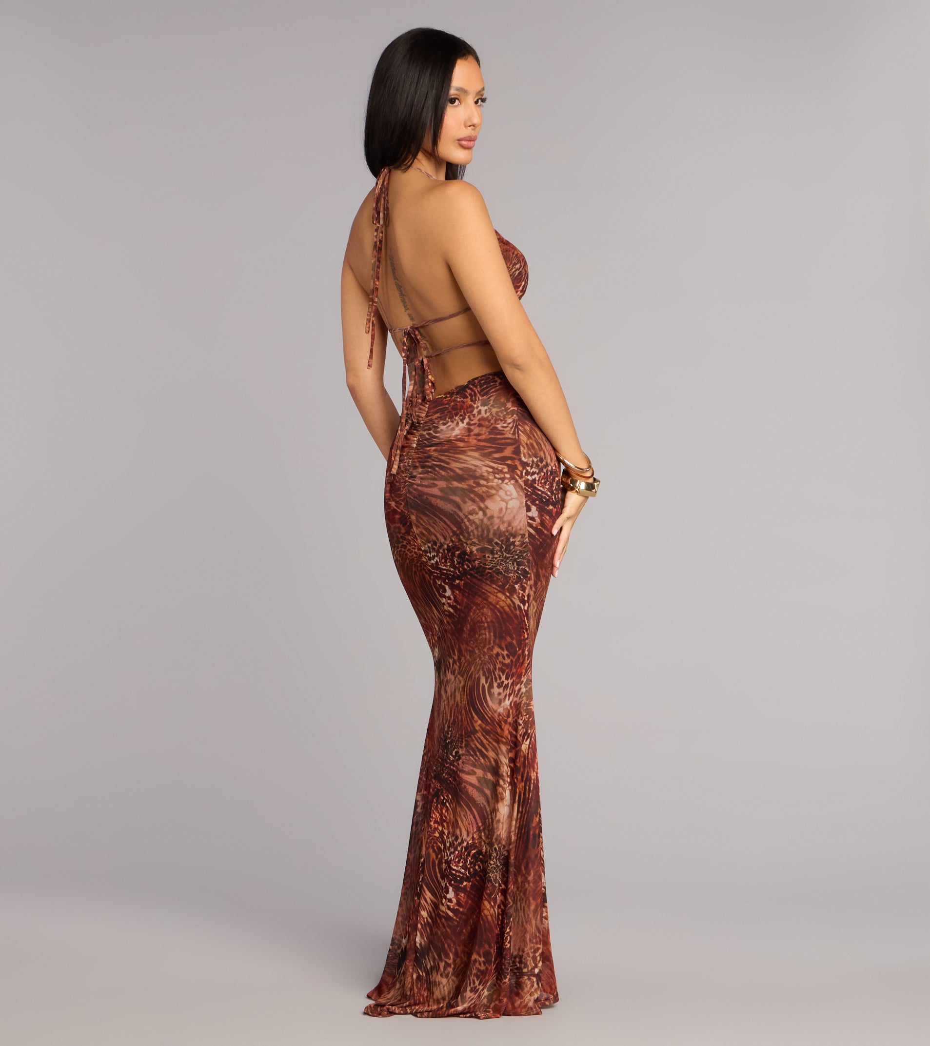 Addison Animal Print Formal Dress