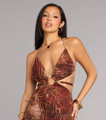 Addison Animal Print Formal Dress