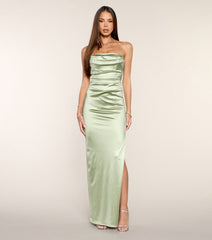 Adeline Satin Column Formal Dress