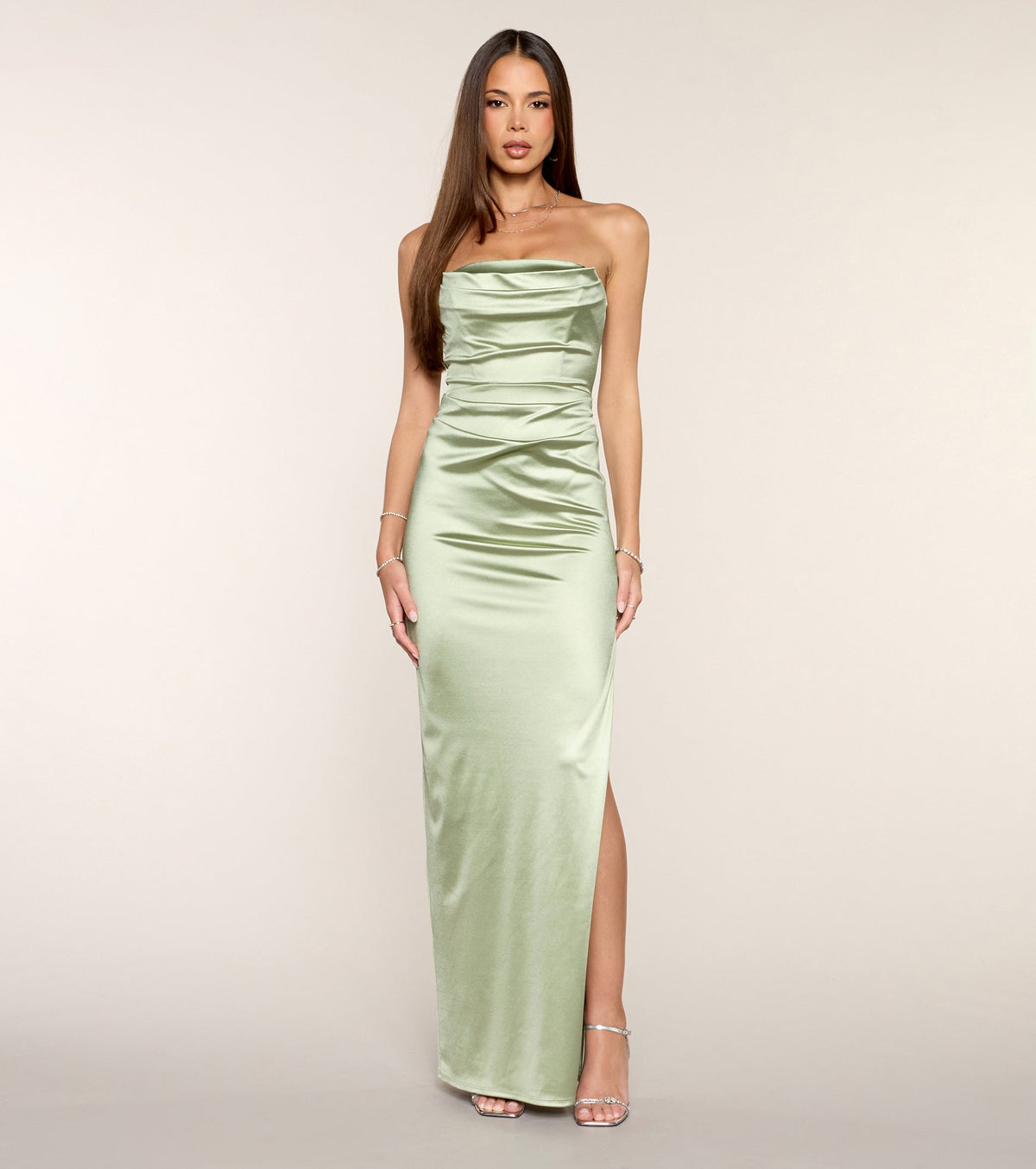Adeline Satin Column Formal Dress