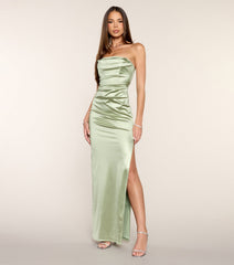 Adeline Satin Column Formal Dress
