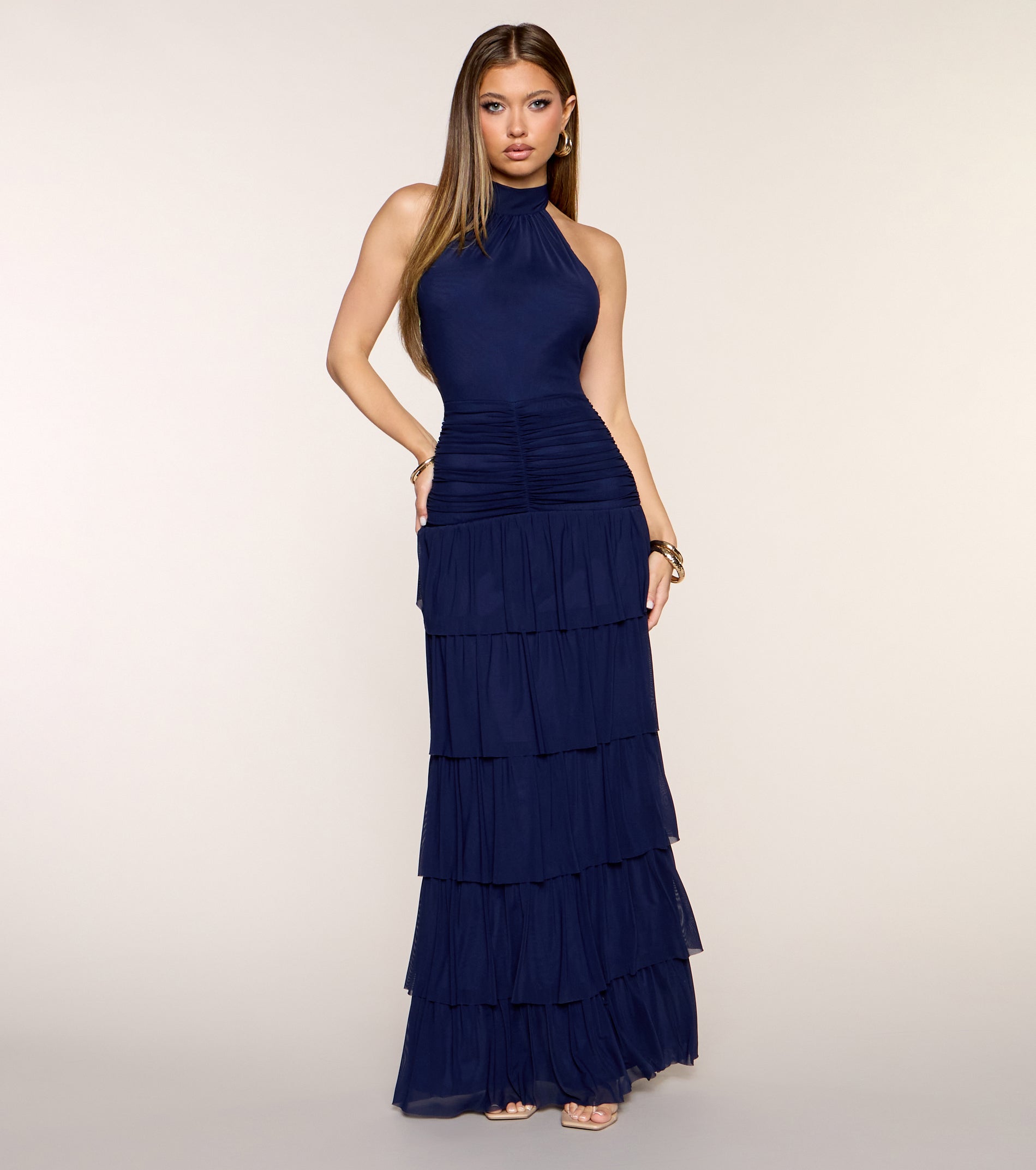 Airy Chic Open Back Maxi Dress