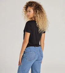 A Toast For The Girls Crop Graphic Tee