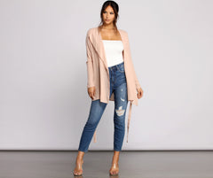 A Classic Vibe Belted Trench
