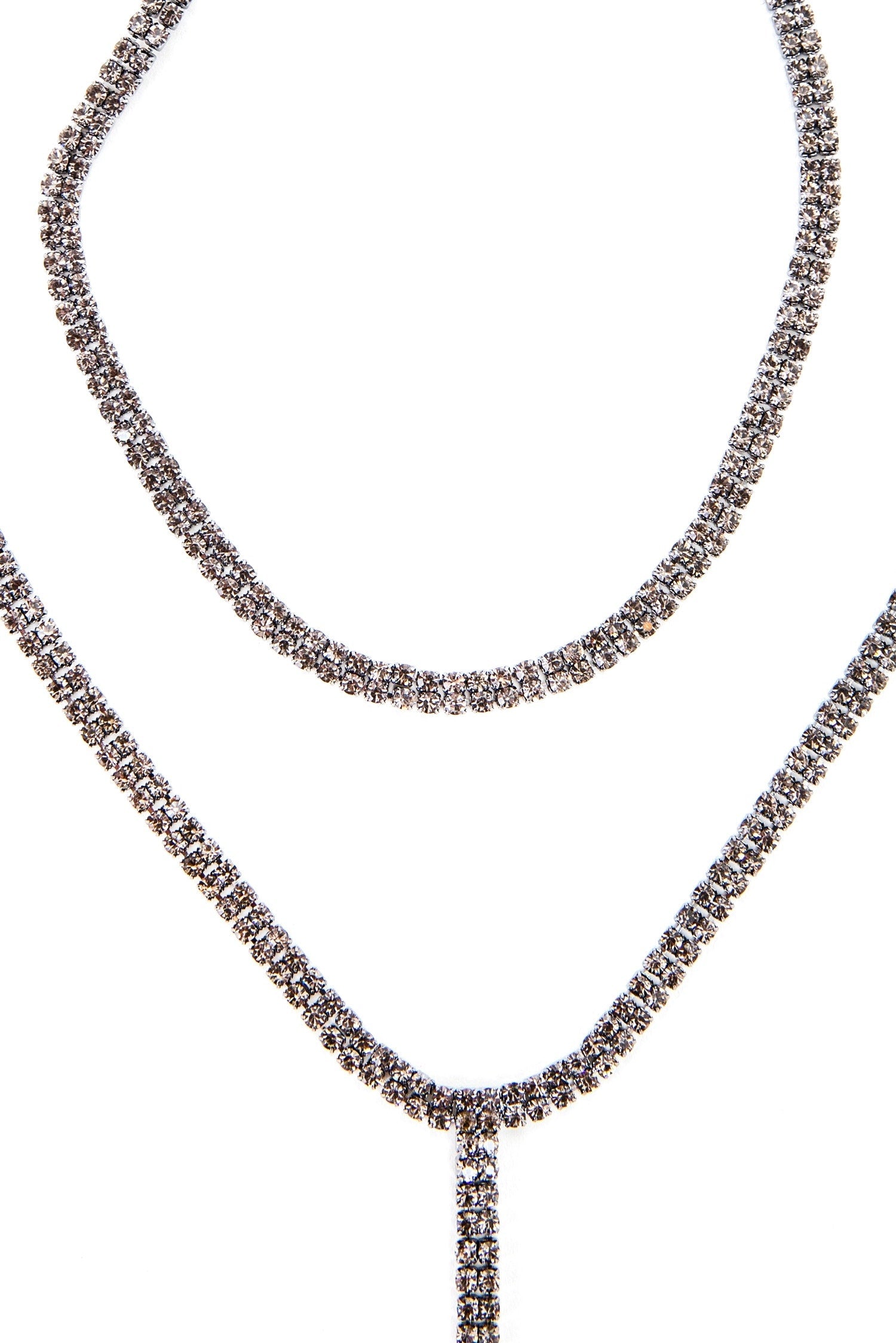 2 Row Rhinestone Lariat