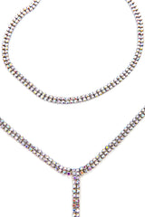 2 Row Rhinestone Lariat