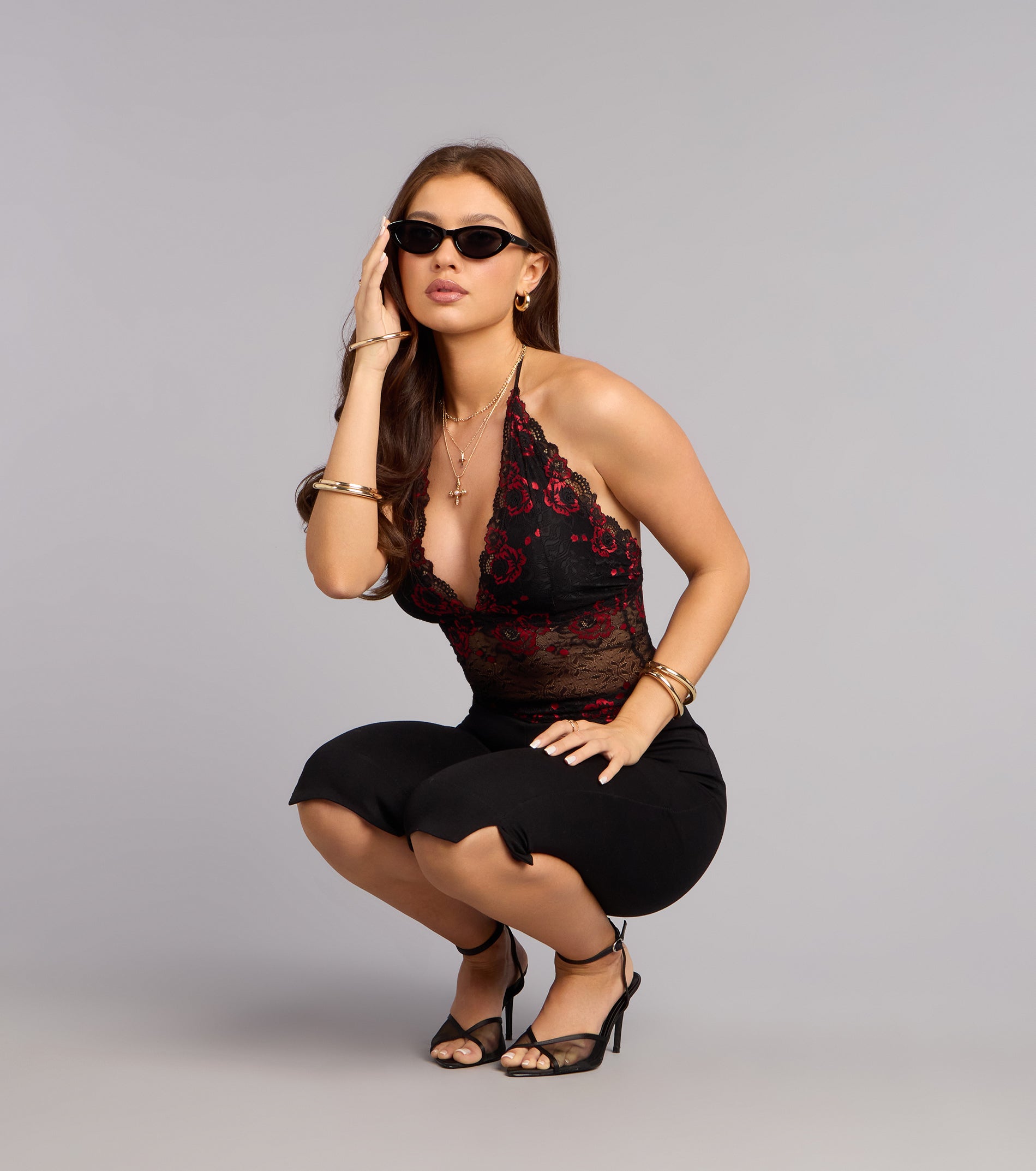 After Hours Lace Tie-Back Top