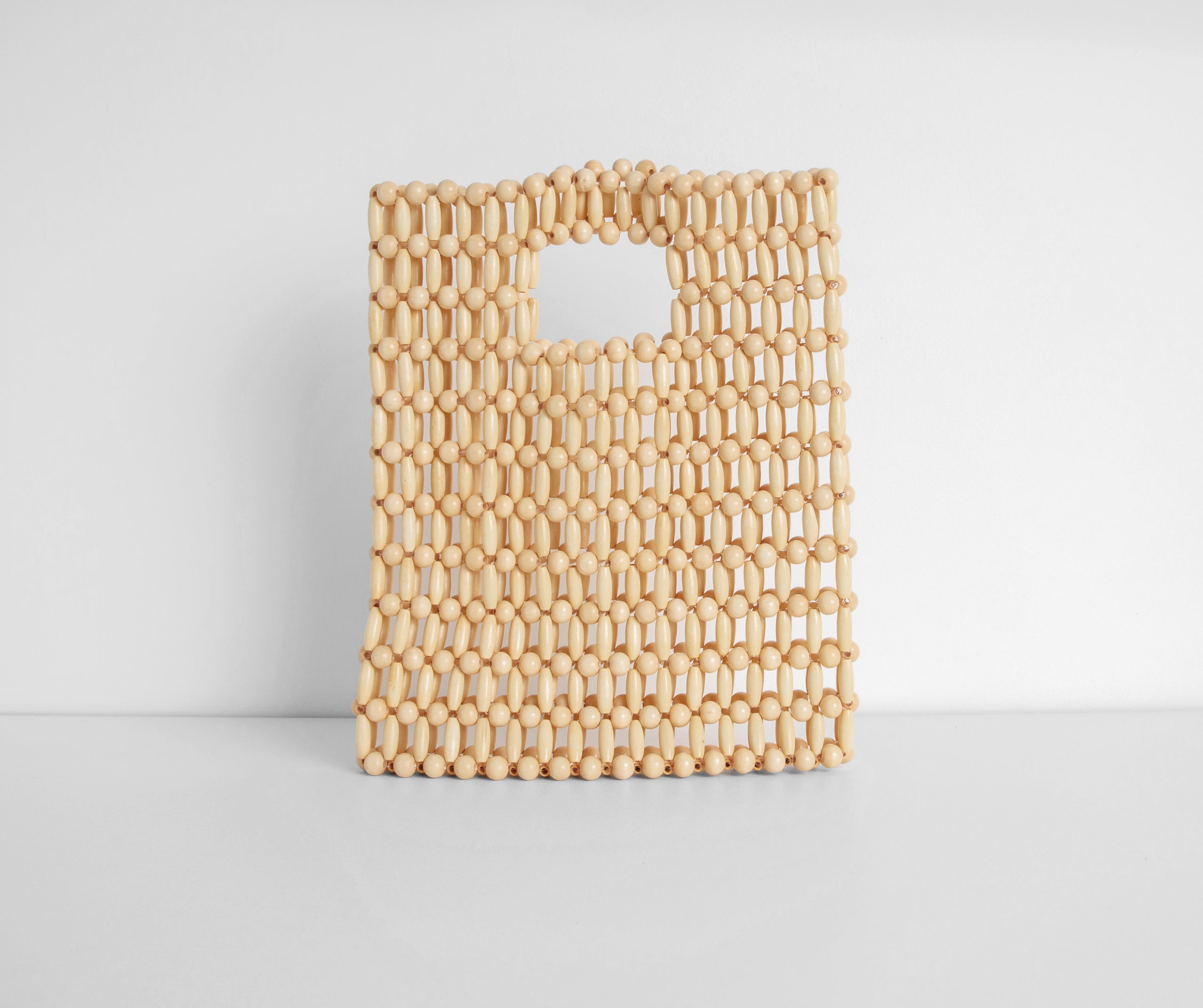 A Summer Mood Wooden Beaded Mini Tote