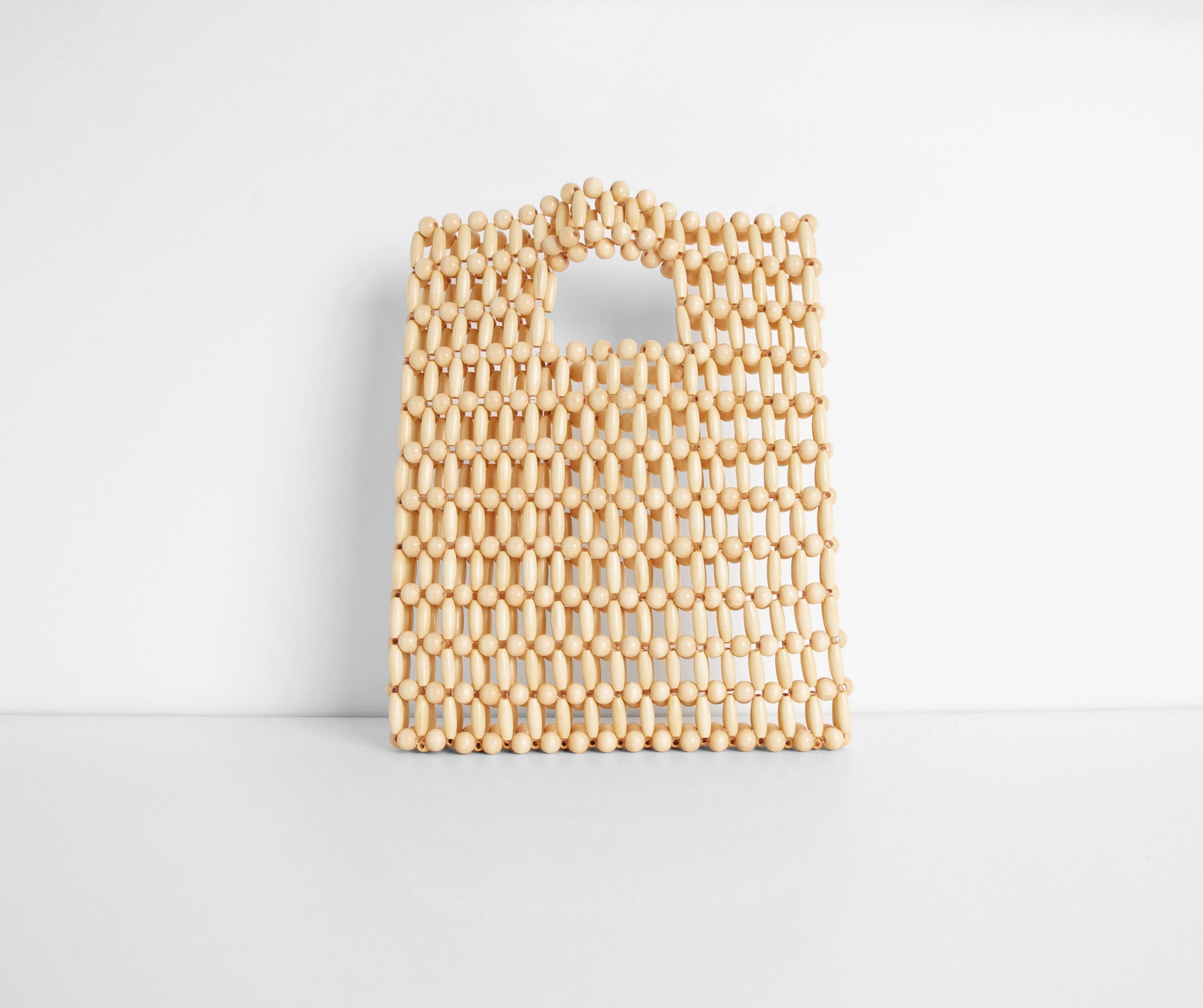 A Summer Mood Wooden Beaded Mini Tote