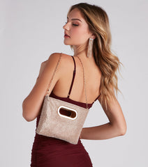 A Ray Of Rhinestone Clutch Handbag