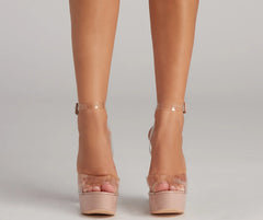 A Little Boost PVC Block Platform Heels