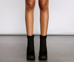 Add Some Edge Lug Sole Booties