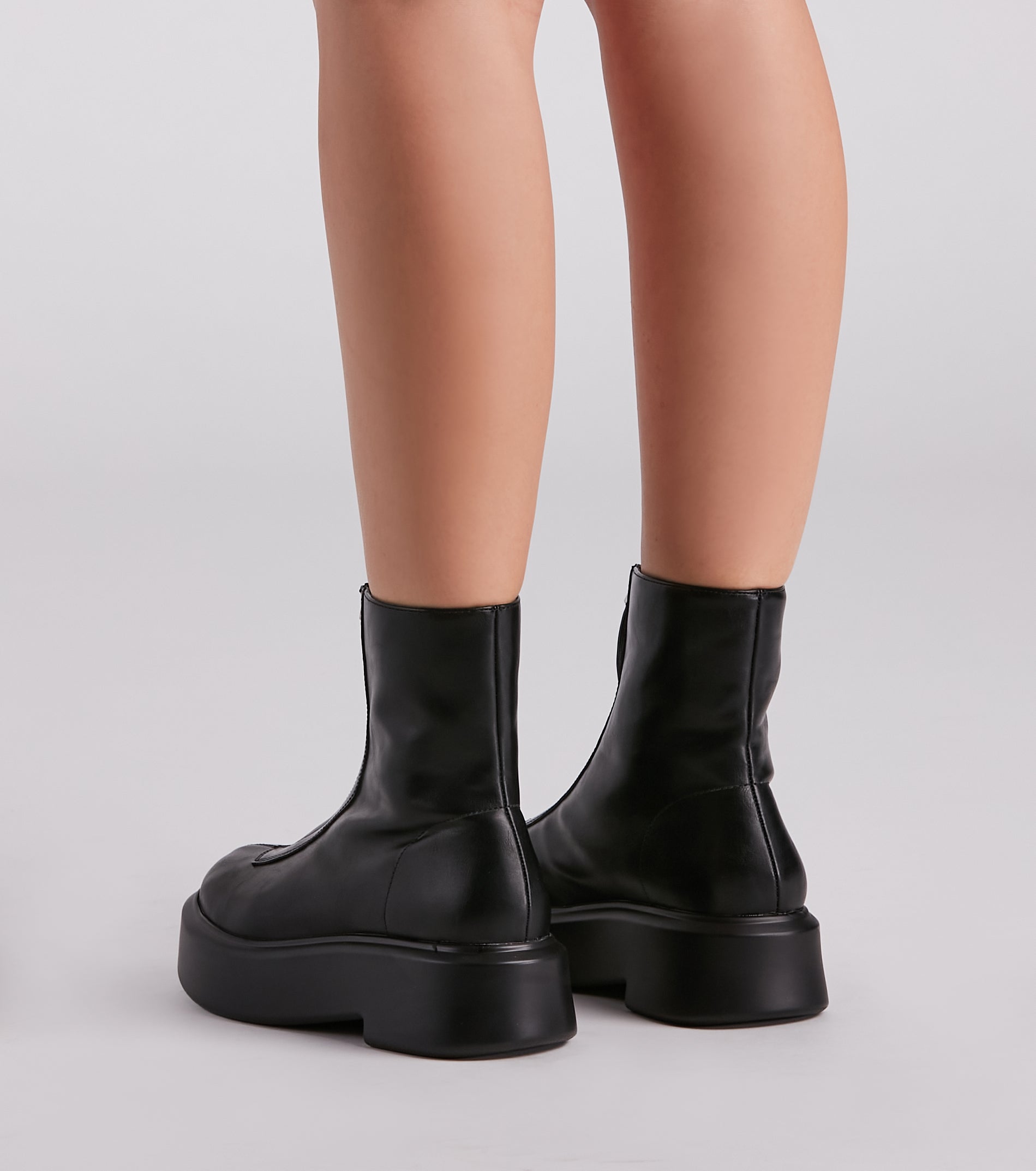 Add Some Edge Zip-Up Platform Booties